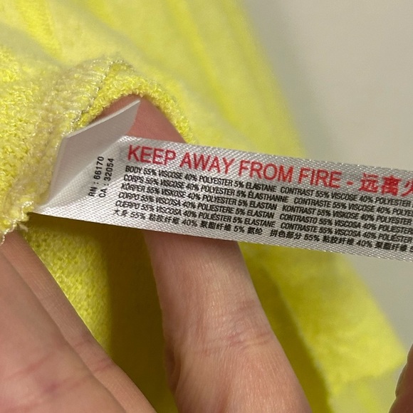 Out From Under Neon Yellow Slub Top - Picture 4 of 4